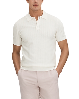 Shop Reiss Pascoe Regular Fit Half Snap Polo Shirt In White