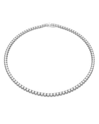 Swarovski Matrix Round Cut Crystal Tennis Necklace, 16