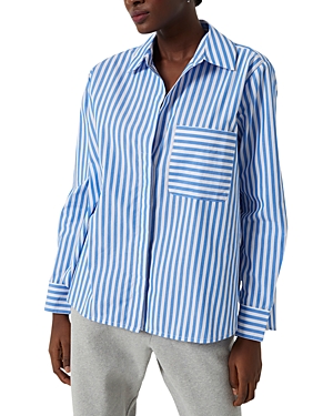French Connection Relaxed Popover Shirt In Blue