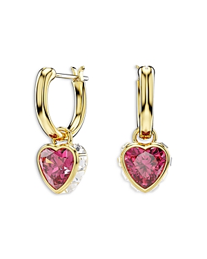 Swarovski Chroma Crystal Heart Drop Earrings