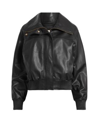 ALLSAINTS Etta Regular Fit Leather Jacket | Bloomingdale's