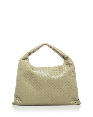 Large Hop Intrecciato Leather Shoulder Bag