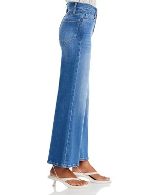Le Slim Palazzo High Rise Wide Leg Jeans in Drizzle