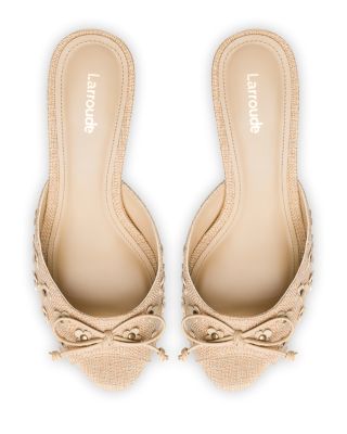 Larroudé Women's Jasmine Flower Detail Mule Sandals