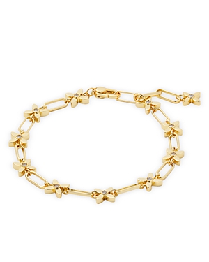 Shop Kate Spade New York Heritage Bloom Line Bracelet In Gold