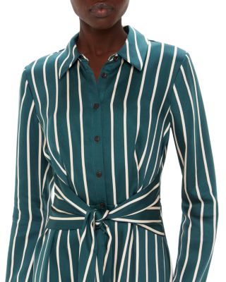 Striped Midi Shirt Dress