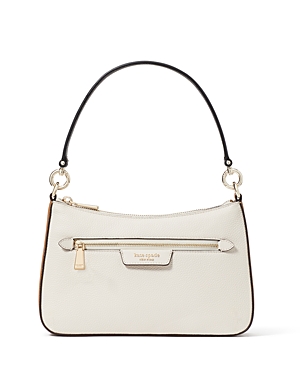 Shop Kate Spade New York Hudson Color Blocked Pebbled Leather Convertible Crossbody In Parchment