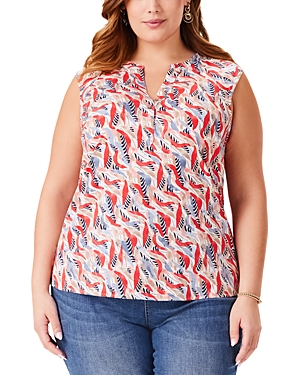 Shop Nic+zoe Plus Coral Waves Live In Tank In Neutral Multi