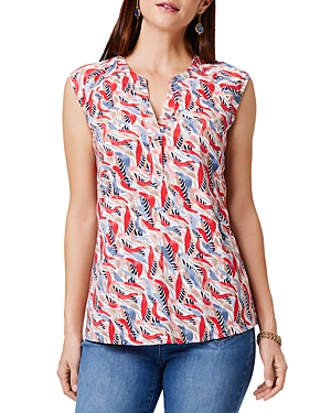 Nic+Zoe Coral Waves Printed Sleeveless Top