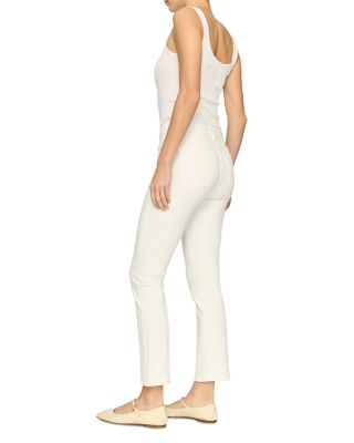 Mara Straight Mid Rise Instasculpt™ Ankle Jeans in White