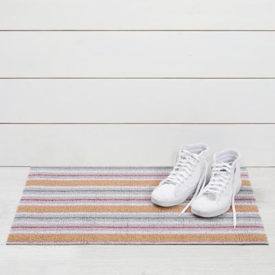 Ribbon Stripe Shag Doormat, 18" x 28"