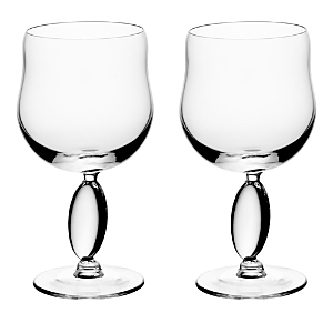 Shop Nude Glass Omnia Dripping Drops No. 6 Wine Glasses, Set Of 2 In Clear