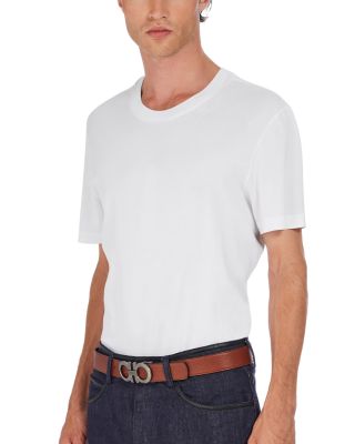 Men's Double Gancini Leather Reversible Belt