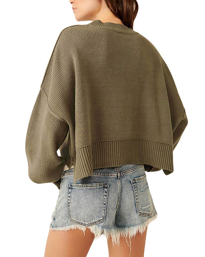 Shop Free People Easy Street Crop Pullover In Dried Basil