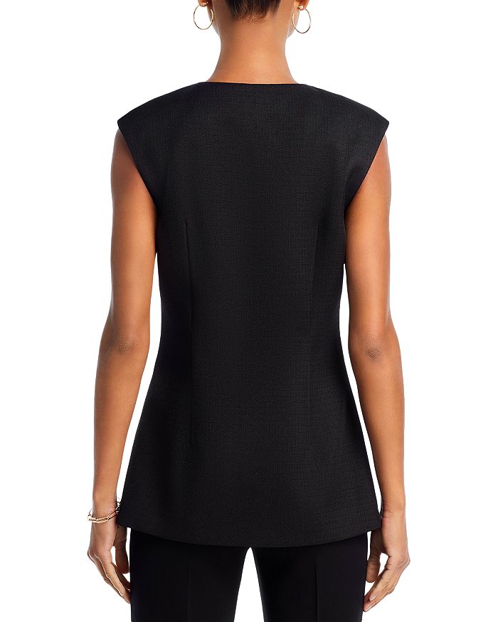 Endless Rose Strong-shoulder Vest Top In Black