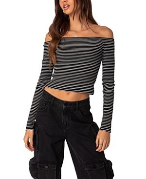 Shop Edikted Canary Ribbed Top In Black