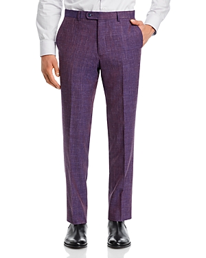 Shop John Varvatos Wool & Linen Melange Slim Fit Suit Pants In Burgundy