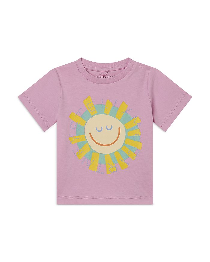 Stella McCartney Pink Sun Print Cotton T-Shirt main image 1