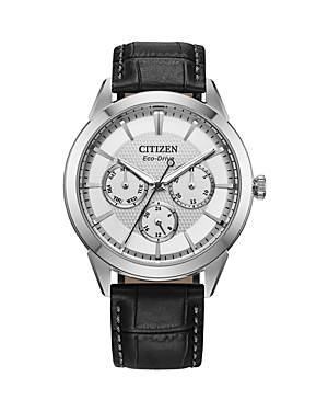 Shop Citizen Classic Rolan Watch, 40mm In Silver/black