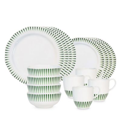 Sitio Stripe 16 Piece Dinnerware Set, Service for 4