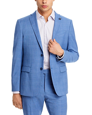 Shop John Varvatos Tonal Plaid Slim Fit Suit Jacket In Light Blue