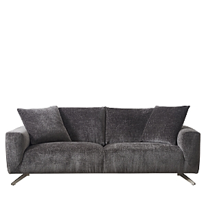Shop Bloomingdale's Tully Sofa In Rustic Velvet Grey