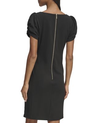 Ruched Sleeve Sheath Dress