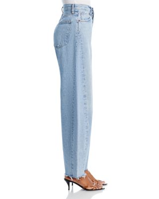 Luna High Rise Pieced Bowed Leg Jeans in Void