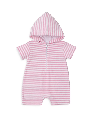 Kissy Kissy Girls' Hooded Terry Romper - Baby In Pink