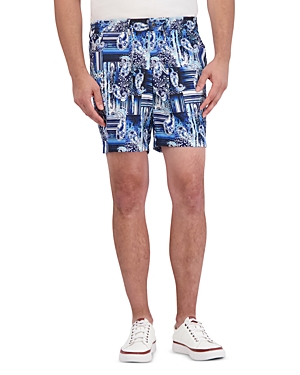 Shop Robert Graham Makua Classic Fit 7 Shorts In Blue