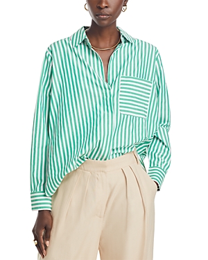 Shop French Connection Relaxed Popover Shirt In Jelly Bean