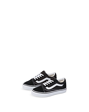 Vans Unisex Old Skool Lace Up Sneakers - Toddler, Little Kid In Black/true White