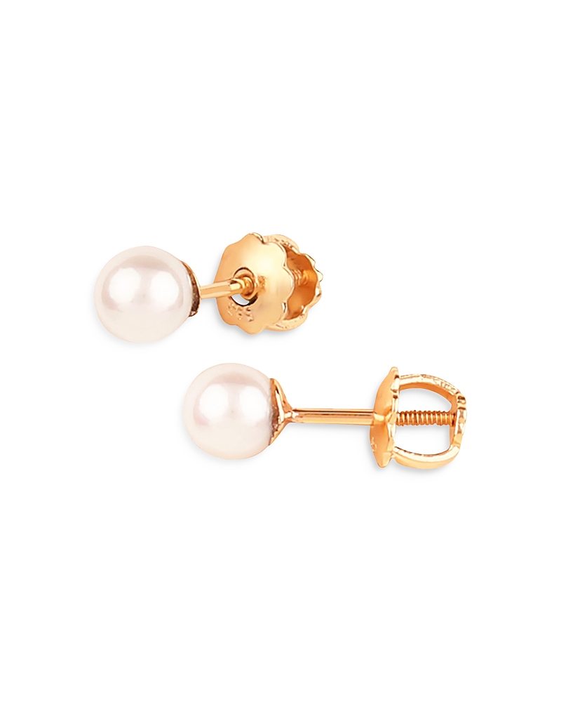 Bloomingdale's Fine Collection Cultured Pearl Stud Earrings in 14K Yellow Gold
