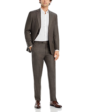 Shop Hart Schaffner Marx New York Birdseye Classic Fit Suit In Brown/tan