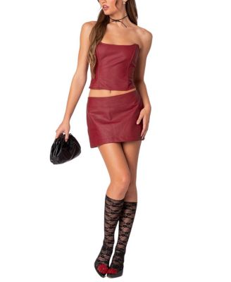 Aster Faux Leather Mini Skirt