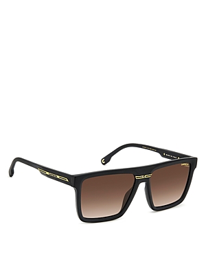 Shop Carrera Victory Flat Top Sunglasses, 58mm In Black/brown Gradient