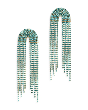 Shop Deepa By Deepa Gurnani Warren Rhinestone Drop Earrings In Turquoise