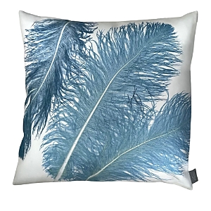 Shop Aviva Stanoff Plume Twilight Ivoire Eco Suede Collection Pillow, 20 X 20 In Crème/twilight
