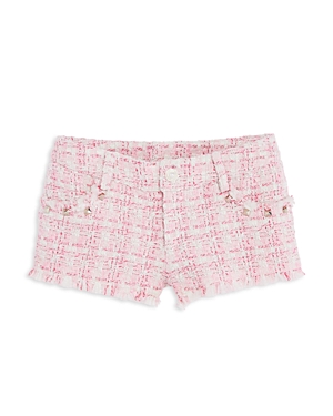 Katiejnyc Girls' Tween Ash Shorts - Big Kid In Pink Boucle
