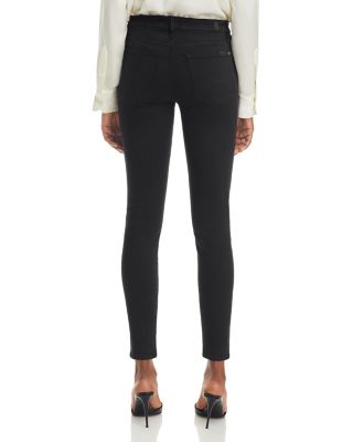 Slim Illusion High Rise Ankle Skinny Jeans in Luxe Black