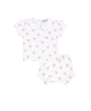 Nellapima Girl Pink Heart Print Diaper Cover Set - Baby, Little Kids