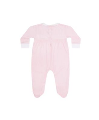 Girls' Pink Gingham Smocked Footie - Baby