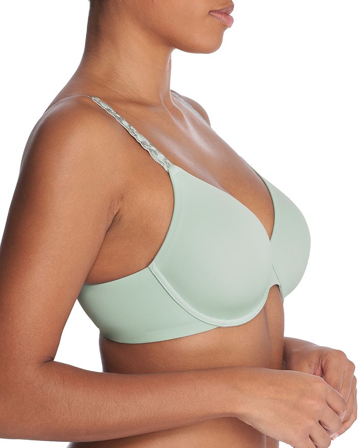 Shop Natori Pure Luxe Full Fit Contour Bra In Morning Dew/smoky