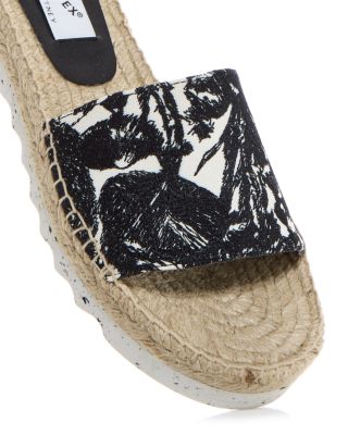 サンダル・ミュール Stella McCartney Embroidered Espadrille Slide Sandals Stella McCartney Women's Gaia Embroidered Espadrille Slide