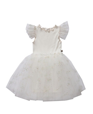 Petite Hailey Girls' Luby Frill Tutu Dress - Baby, Little Kid In Ivory
