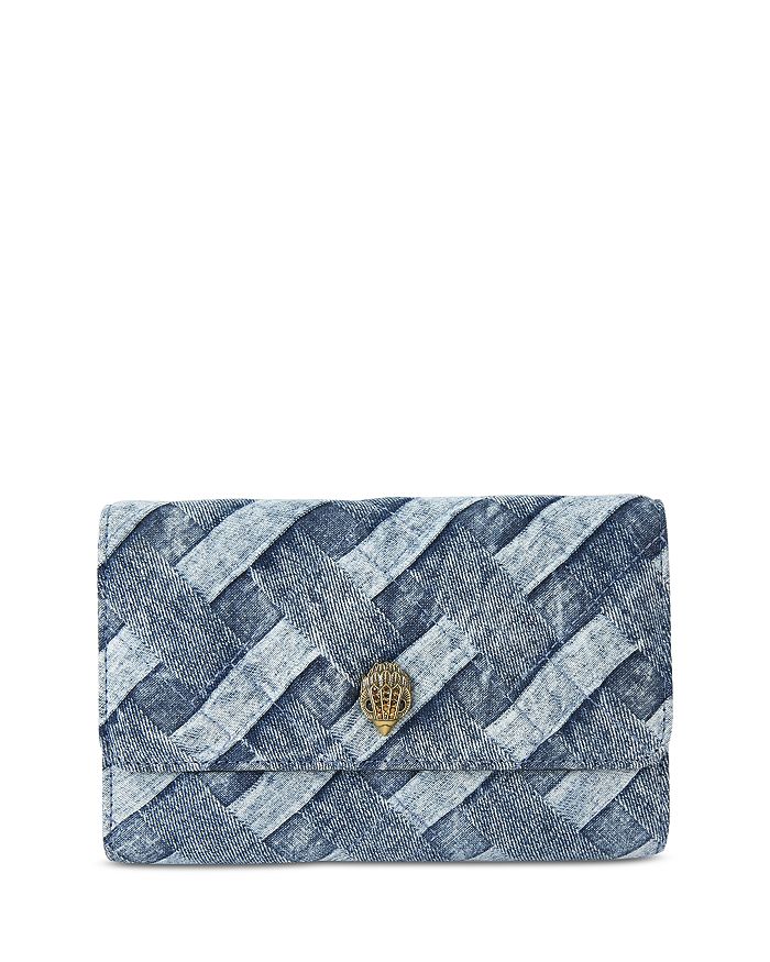 KURT GEIGER LONDON Kensington Denim Wallet on Chain | Bloomingdale's