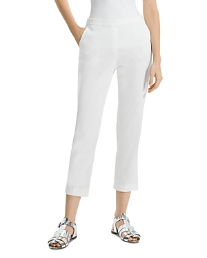 Shop Theory Treeca Slim Cropped Trousers In White