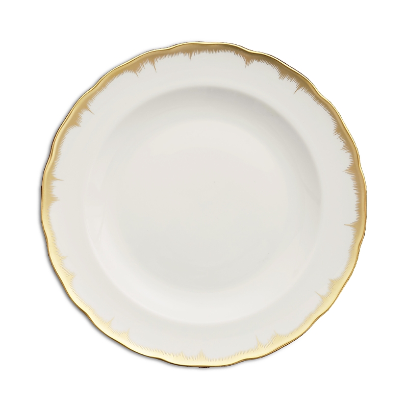 Mottahedeh Chelsea Feather Dinner Plate In White