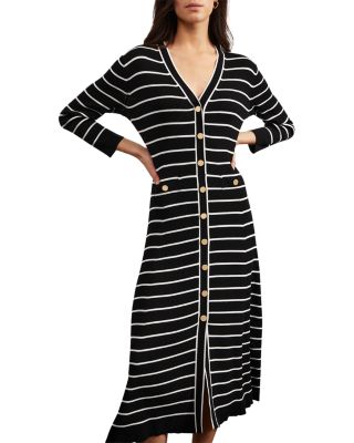 HOBBS LONDON - Limited Belmont Knitted Striped Dress