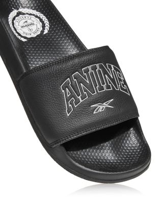 x Anine Bing Women's Classic Leather Slide Sandals